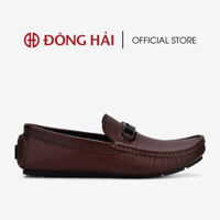 Giày lười nam Đông Hải da bò cao cấp mũi giày đính khóa kim loại thanh lịch - G2281 - 43 - Nâu