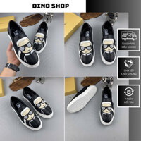 Giày Lười Nam Fen Đì Thêu Hình Siêu Đẹp - Giày Slipon Fen Đi Thêu Hình Người Hót Hít