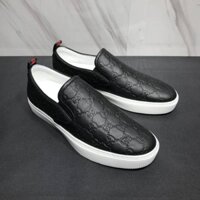 Giày Lười Nam GC Hàn Quốc , Giày Lười Slip On Nam Đẹp Giá Rẻ Đế Khâu Da Bóng Siêu Đẹp Full Box