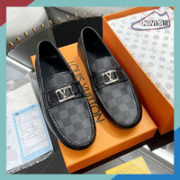 Giày lười nam, giày moca LOUIS VT da thật đế cao su non, lót da. Hàng super fullbox thẻ bill [BẢO HẢNH NỔ DA BONG ĐẾ]