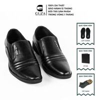 Giày lười nam GUZA công sở làm từ 100% da bò cao cấp, giày da nam cổ thấp bằng da khâu đế chắc chắn
