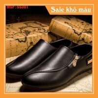 Giày lười nam hàng hiệu - GIÀY LƯỜI DA NAM MÀU ĐEN ĐẸP : MSP - SS301 cam kết uy tín, chất lượng