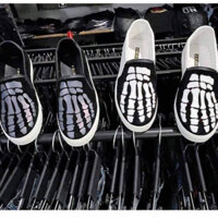 Giày Lười Nam in Hình Xương Bàn Tay -Giày Slipon Nam