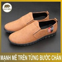 Giày lười nam màu da bò chất lượng cao GN429 Gấu Nâu * new