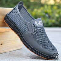 Giày Lưới Nam Mùa Hè Thoáng Khí Lưới Giày Trung Niên Người Cao Tuổi Đế Mềm Giày Vải Mùa Hè Lưới Giày Nam Bố Giày
