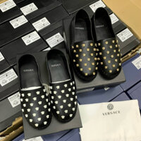 Giày Lười nam Slip On Đế Cói Khâu GC, LV, dập logo đính kim loại các mẫu hot 2025