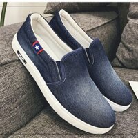 Giày Lười Nam Vài Bò Spiso S034 Xanh Giá Tốt