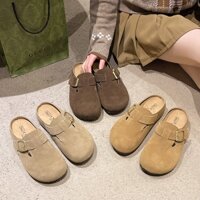 Giày lười nữ da lộn da lộn