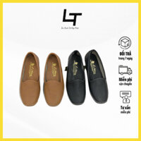 Giày Lười Nữ Đế Cao Su Mũi Tròn Chất Da Mềm Cao Cấp