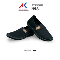 Giày lười nữ đế tròn, giày slip on nữ tăng chiều cao chất liệu đế cao su chống trơn ANH KHOA 963Chun