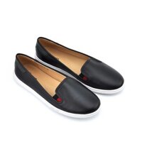 Giày lười nữ, giày mọi nữ da mềm cao cấp gót phối da thời trang PABNO -BH 12 Tháng- PN704