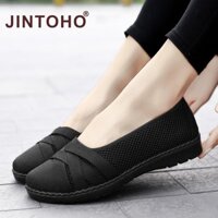 Giày lười nữ thời trang JINTOHO Slip on Casual Giày nữ đế bệt thoáng khí