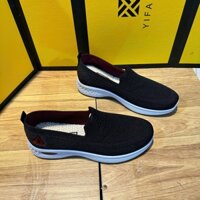 giày lười nữ vải thoáng chân