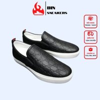 Giày Lười Slip On Nam Gucci Thời Trang - Giày Lười Nam Gucci Màu Đen Hàng Hiếm [Full Bill Box]