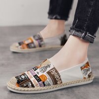 Giày lười Slip on nam in họa tiết - Chất liệu vải bố thoáng khí, đế cao su chống trơn trượt - Mã SP 2924/2925