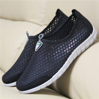 Giày Lưới Thoáng Khí Mùa Hè Đế Bằng Giày Nữ Thấp Cổ Giày Thể Thao Cũ Bắc Kinh Vải Giày Lưới 25.2.14