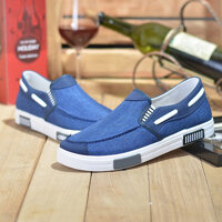 Giày Lười Vải Nam Phong Cách Hàn Quốc - GN04 - Xanh,44