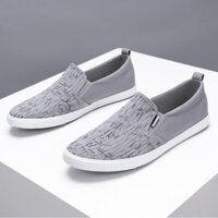 Giày lười vải nam - Slip on vải nam - Mã A2109 - Xám,39