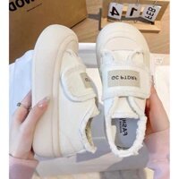 Giày lười vải nữ độn đế dày quai dán 1 bản GP