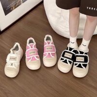 Giày lười vải nữ độn đế dày quai dán 1 bản GP