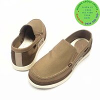 GIÀY LƯỜI VẢI THÔ CROCS WALU CANVAS CHO NAM MÀU KHAKI