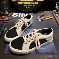 Giày lưu hóa đôi giày vải Bố Phong Cách Hồng Kông Giày sành điệu Instagram dễ phối nam nữ đế thấp nguyên bản thường ngày Okayama học sinh cổ điển