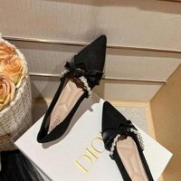 Giày Mary Jane Cổ Điển Pháp Retro Nông Miệng