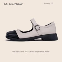 Giày Mary Jane giayBOM chất liệu da mỏng êm chân đế cao 2 cm B1245 CRI