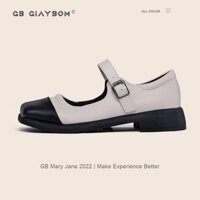 Giày Mary Jane giayBOM chất liệu da mỏng êm chân đế cao 2 cm B1245 VFX