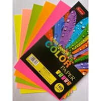 Giấy Màu A4 Dạ Quang Pgrand Xấp 100 tờ định lượng 75gsm