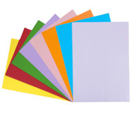 Giấy màu A4 Pgrand 80gsm - Xấp 100 tờ 10 màu trộn