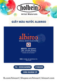 Giấy màu nước Holbein Albireo size F4 - 24 tờ