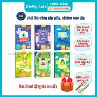 Giấy Màu Thủ Công Thủ Công Origami, Cắt dán 3 Cấp Độ, Đồ Chơi thủ công Cho Bé - Sticker Lv1