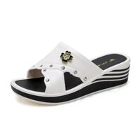 Giày mẹ ở nhà mùa hè không trượt ngoài trời tăng chiều cao dép sandal thời trang nữ đế dày giày cao gót nữ M9KN