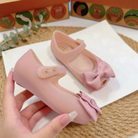 Giầy melissa bé gái, giầy nhựa thơm melissa cho bé gái thiết kế nhựa mềm thơm nơ vải xinh xắn cho bé từ 1-7 tuổi