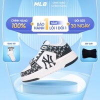 Giày MLB Chunky Liner Mid Monogram đen chính hãng, giày sneaker New York Yankees họa tiết monogram (MMN)
