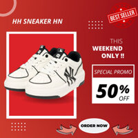 Giày MLB Chunky Liner  NY đen trắng, giày thể thao sneaker nam nữ độn đế tôn dáng Korean Full Box