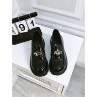 Giày moca da bóng khuy D Qc