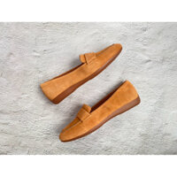 Giày moca da lộn nâu bò xuất xịn