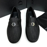 Giày moca lười Dior logo CD họa tiết dập nổi LA 1-1 on web fullbox [ Hàng QC VIP ]