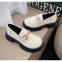 Giày MOCA nữ búp bê đế độn quai xích chất da mềm êm chân cao cấp