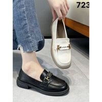 Giày moca nữ da mềm Miu2 bản hộp QC cao cấp - Giày lười nữ sang xịn