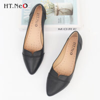 Giày Moca nữ - Giày búp bê nữ HT.NEO da bò thật ,đế cao su êm mềm ,thiết kế trẻ trung ,sang trọng , lịch sự GM02
