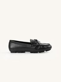 Giày mọi da phối nơ Bowy Loafers