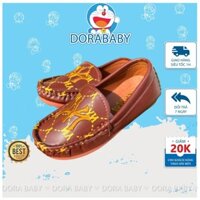 Giày Mọi, Giày Lười Bé Trai, Mọi Da N.Y Thêu Cao Cấp, Chắc Chắn Nhẹ Êm, Bé 3-6 tuổi G131 - DoraBaby