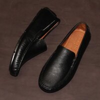 Giày Mọi Nam MICHILUX Classic Moccasin CSMS0 Da Bò Thật Màu Đen