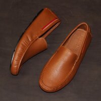 Giày Mọi Nam MICHILUX Classic Moccasin CSMS0 Da Bò Thật Màu Nâu Bò