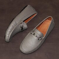Giày Mọi Nam MICHILUX Horse Bit Moccasin CSHM0 Da Bò Thật Màu Xám