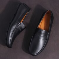 Giày Mọi Nam MICHILUX Penny Moccasin CIEMS Da Bò Thật Màu Đen