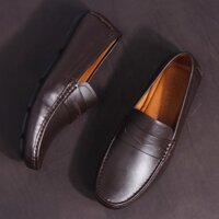 Giày Mọi Nam MICHILUX Penny Moccasin CIEMS Da Bò Thật Màu Nâu Sẫm